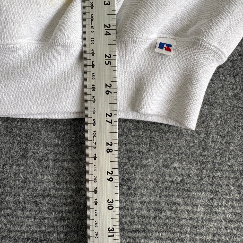 Vintage Russell Athletic White Crewneck Sweatshirt XL Made in USA 90s 3469 - Picture 6 of 7